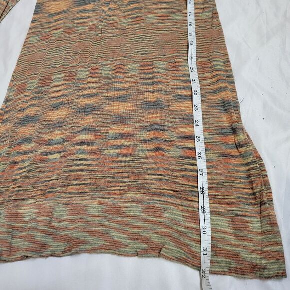 Y2K PHILIPPE ADEC Paris spacedye long sleeve v-neck tunic top M - Picture 7 of 7